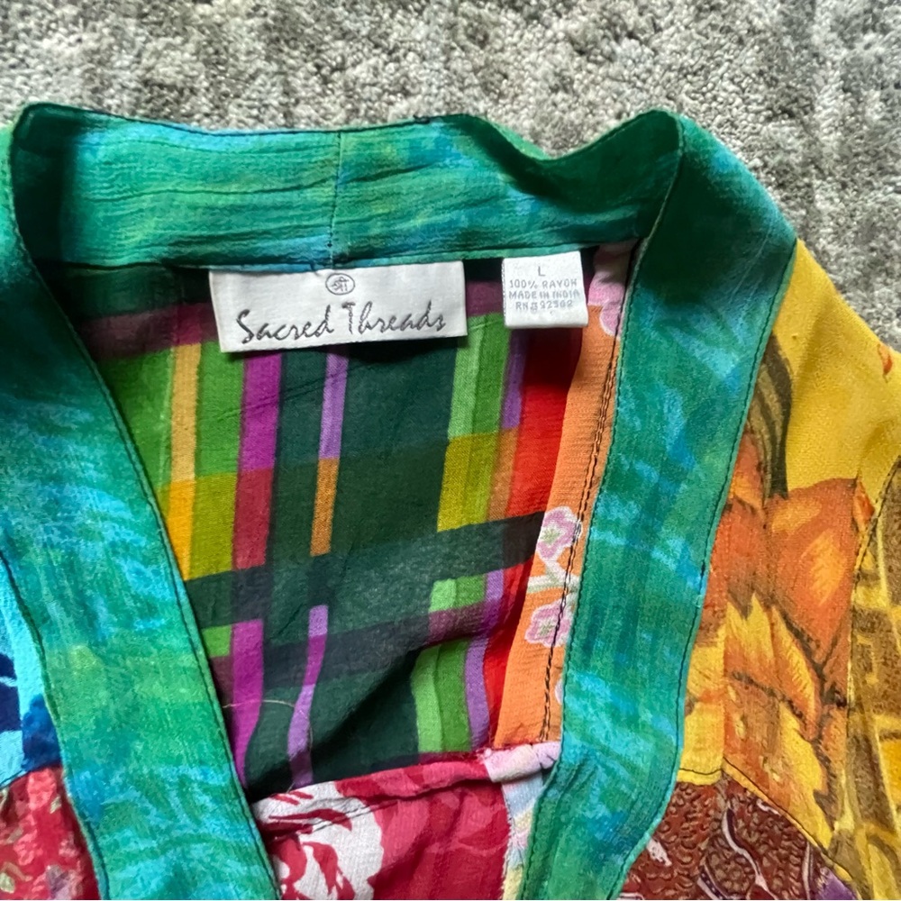 Sacred Threads Multicolor Patchwork Shirt - image 2